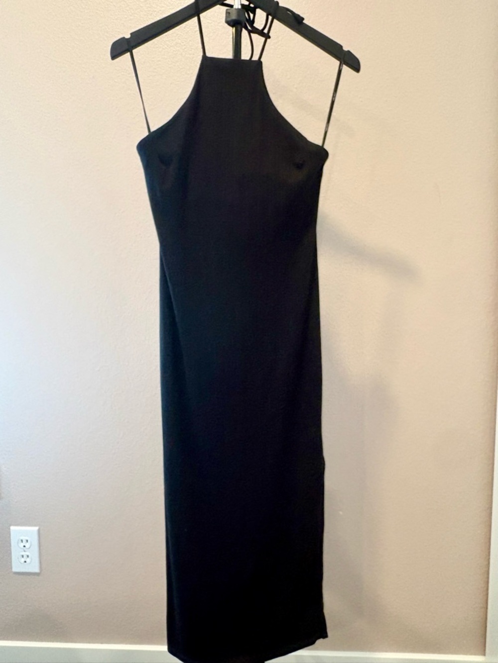 Forever 21 Black Halter Maxi Dress